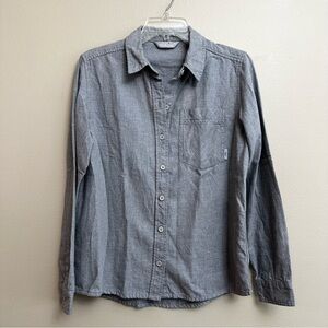 Stio 100% Organic Cotton Grey Button Up Shirt